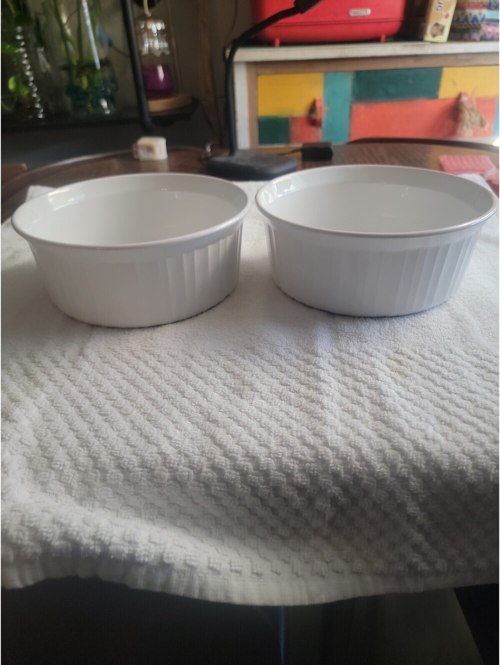 Corning Ware French White F-5-B 1.6 L, 1 1/2 QT Casserole Baking Dish 2 Lot